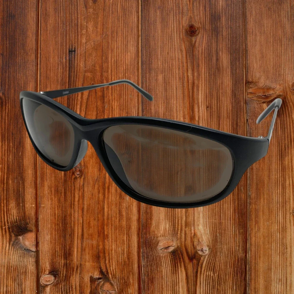Sunbelt 335M Classic Sunglasses Black Wrap Safety Style Dark Lens Unisex